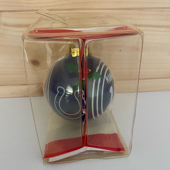 Forever Collectible Peyton Manning #18 Blue & White Colts Christmas Ball - Picture 3 of 8